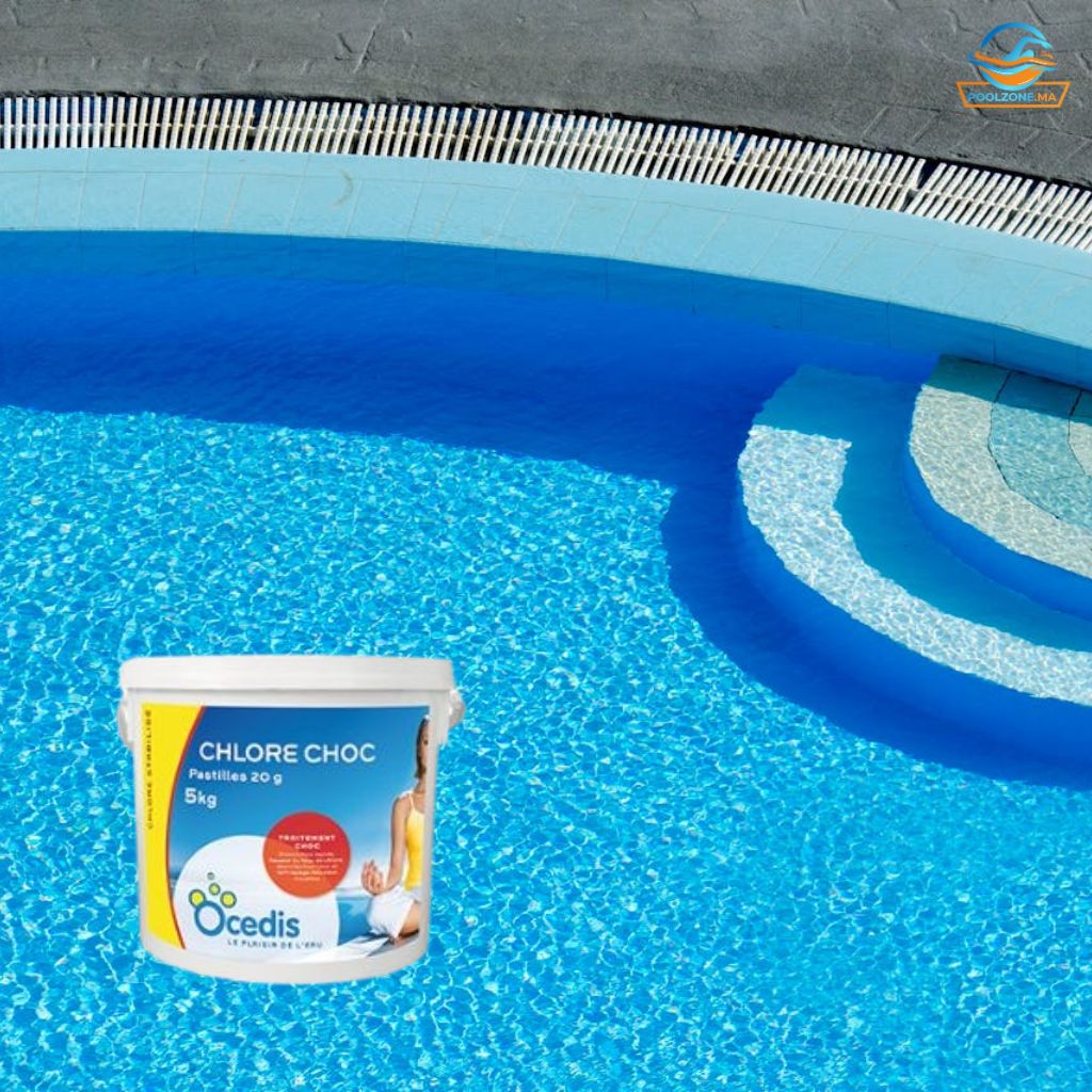 chlore dans la piscine