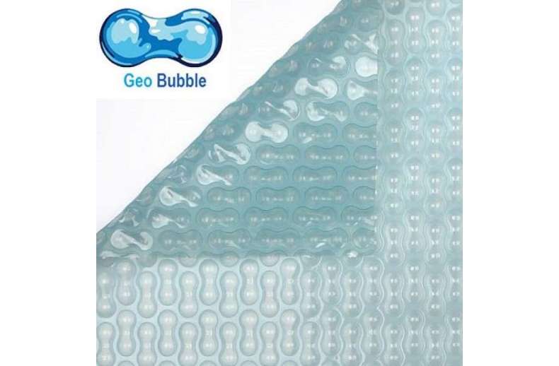 bache d ete a bulle haut de gamme pour piscine bul 4 500m geobubble bleu